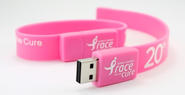 Colored Rubber Wristband USB Flash Drive , Bracelet Flash Drive USB 2.0