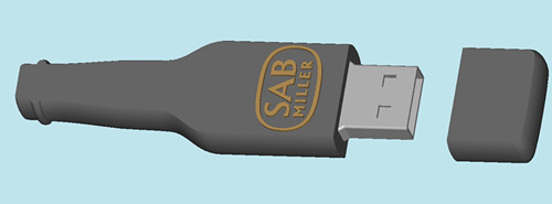 32GB Customized USB Flash Drive / SABMILLER beer custom usb memory stick 2.0 Computer Accessories