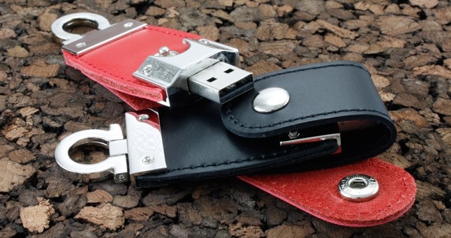 USB 2.0 Leather Memory Sticks USB Flash Drive U Disk 4GB / 8GB / 16GB
