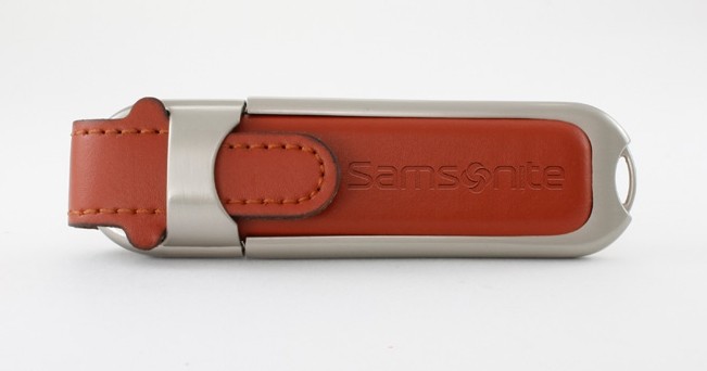 Leather USB Flash Disk , Customized USB 2.0 Flash Drive 128MB - 64GB