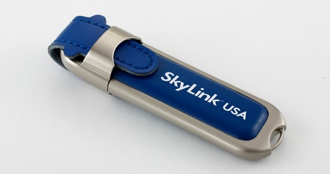 Leather USB Flash Disk , Customized USB 2.0 Flash Drive 128MB - 64GB