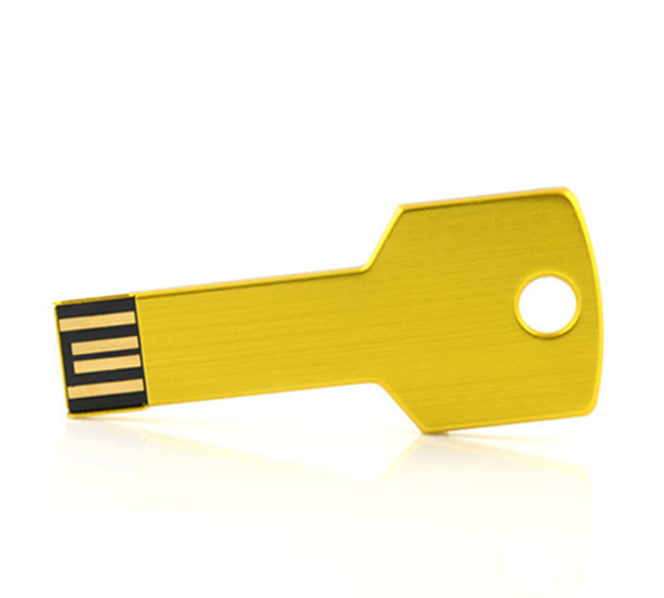 Silver Metal Key Shaped USB Flash Drive , Waterproof Memory Chip Key