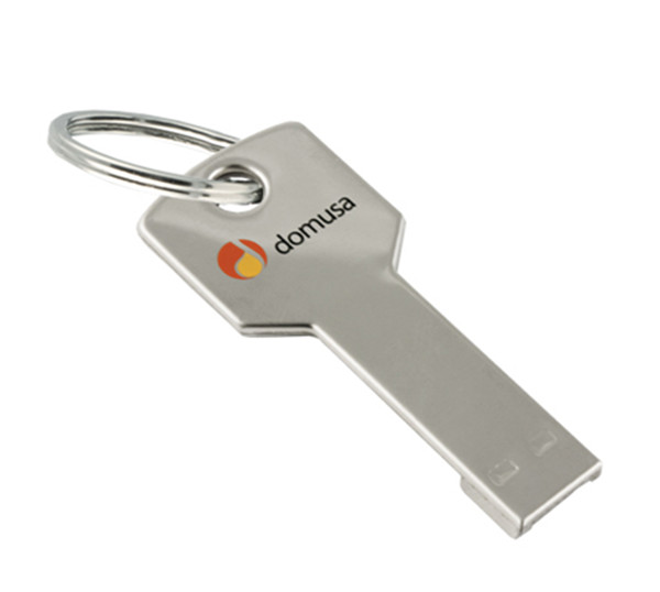 Silver Metal Key Shaped USB Flash Drive , Waterproof Memory Chip Key