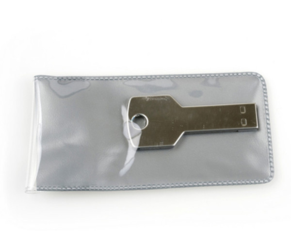 Silver Metal Key Shaped USB Flash Drive , Waterproof Memory Chip Key