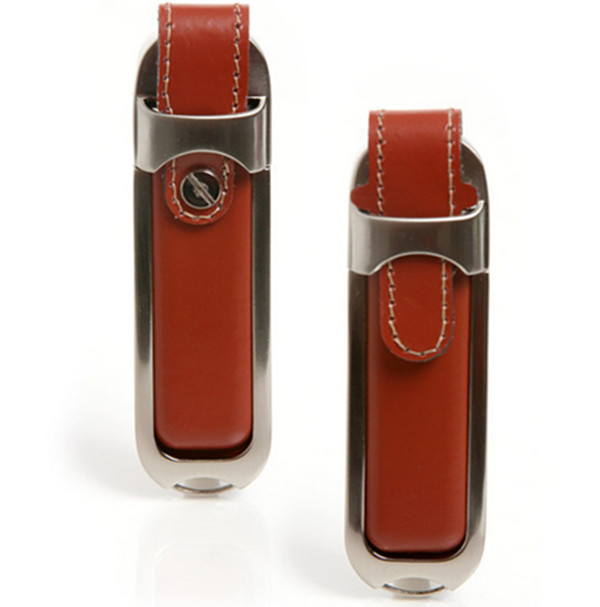 Personalized Leather USB Flash Drive with Customized Silk-screen Logo