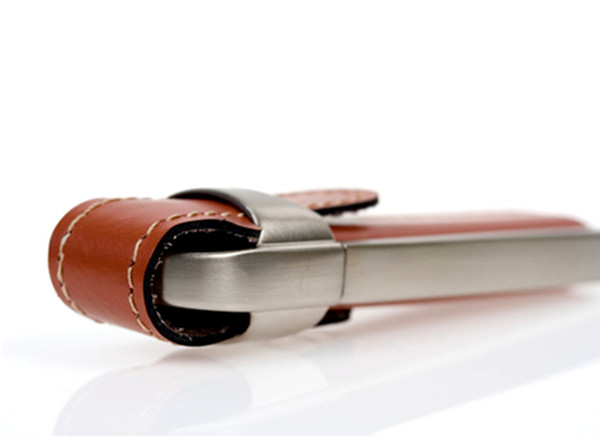 Personalized Leather USB Flash Drive with Customized Silk-screen Logo