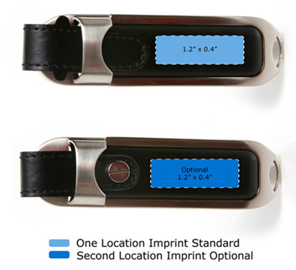 Personalized Leather USB Flash Drive with Customized Silk-screen Logo