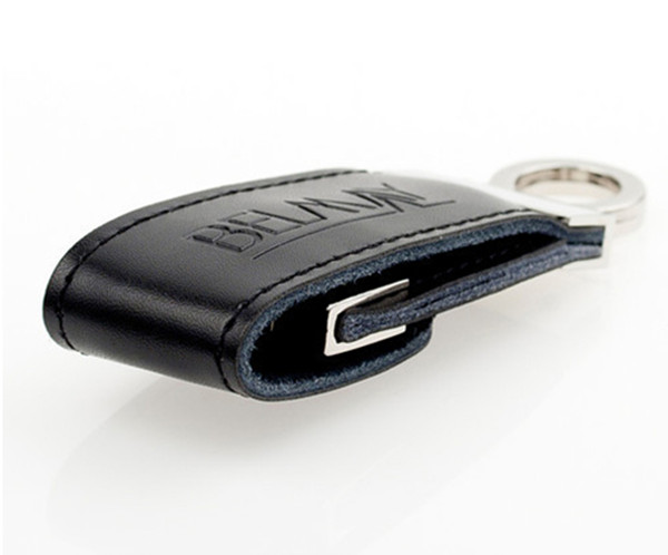 Brown / Black Customized Leather Usb Flash Drives 1GB , 2GB , 8GB