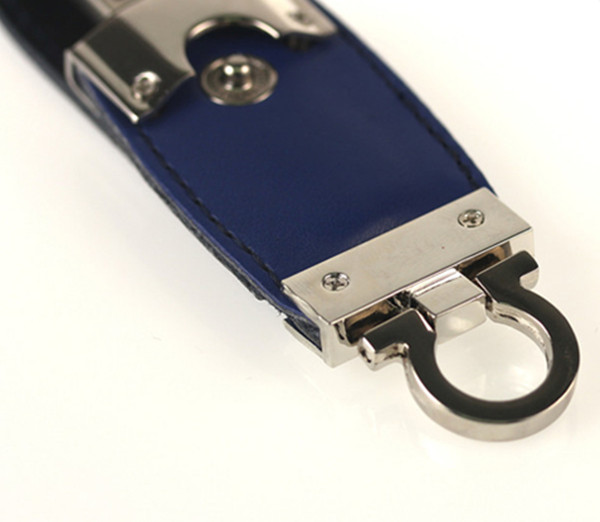 Brown / Black Customized Leather Usb Flash Drives 1GB , 2GB , 8GB