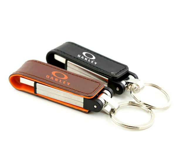 Black / Red / Yellow Leather USB Flash Disk 1GB 2GB High Speed