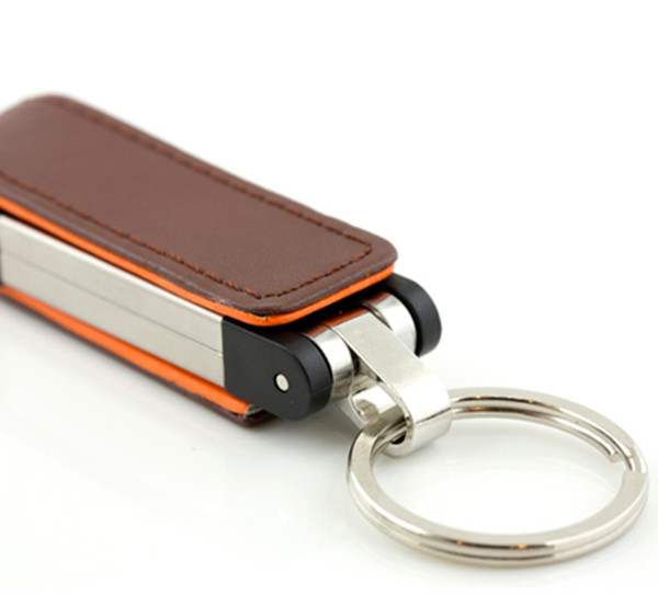 Black / Red / Yellow Leather USB Flash Disk 1GB 2GB High Speed