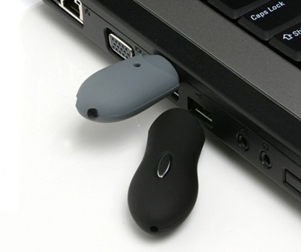 Silver / Black Plastic USB Flash Drive / Disk Portable Creative Design