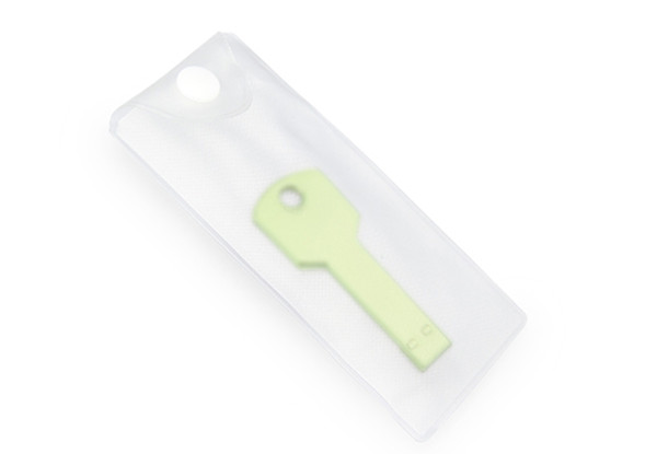 Blue / Green Metal Key Shaped USB Flash Drive Customized Logo