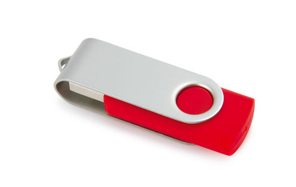 Red Twister Swivel Usb Flash Drive Mini Usb Thumb Drive Stick Metal