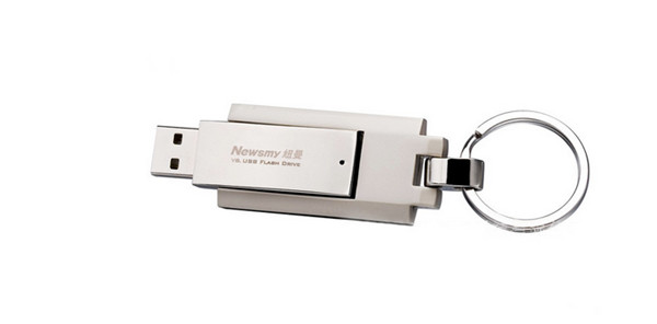 Silver U Disk pen drive Metal USB Flash 2.0 usb Flash Drive memory stick 512MB , 1GB - 64GB with key chian