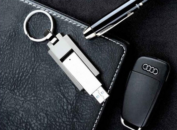 Silver U Disk pen drive Metal USB Flash 2.0 usb Flash Drive memory stick 512MB , 1GB - 64GB with key chian