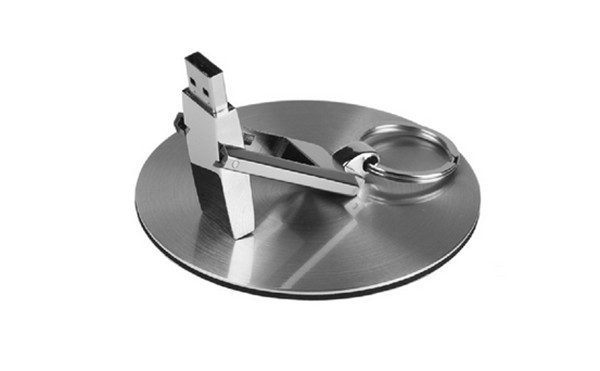 Silver U Disk pen drive Metal USB Flash 2.0 usb Flash Drive memory stick 512MB , 1GB - 64GB with key chian