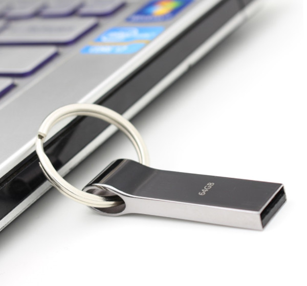 Silver metal thumb drives with key chian 1GB 2GB 4GB 8GB USB memory with key chain for business people