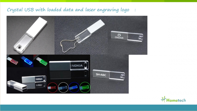 USB 3.0 Crystal flash drive Laser Customized inside 3D Logo Photography Gift
