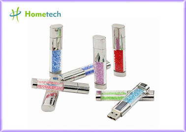 Fashion USB 2.0 Flash Pen Drive , Crystal Heart USB Flash Drive Diamond Memory Stick