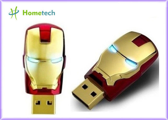 Flawless Avengers Iron Man LED Flash 4GB Plastic USB Flash 2.0 Memory Drive Stick