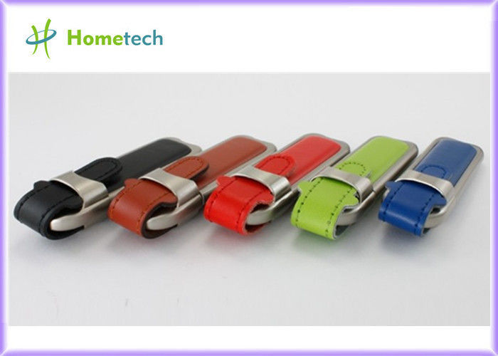 Promotional Leather USB Flash Disk , USB Flash Drive Leather 16GB