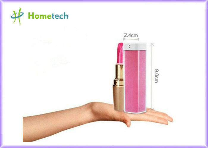 High Capacity Lipstick Small Power Bank 2200mAh with Li-Ion battery