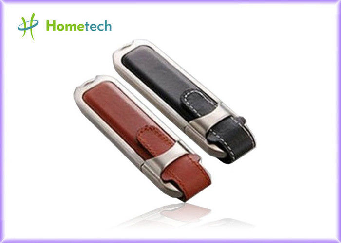 High Capacity Brown Leather USB Flash Disk USB 2.0 16GB for Student