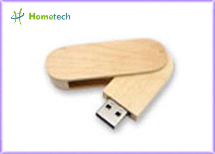 4GB / 8GB Brown Wooden USB Flash Drive Memory U Disk For High Speed
