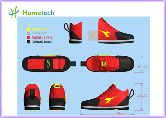 Promotional Gifts custom soft pvc rubber sport shoes custom logo stick usb flash drive