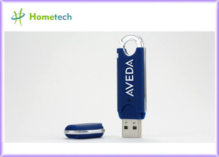 Blue Customized Plastic USB Flash Drive 2GB / 4GB / 8GB flashdrives