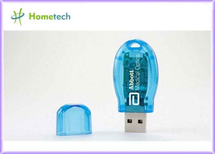 Promotional BLUE COLOR transparent plastic USB flash drives,USB sticks