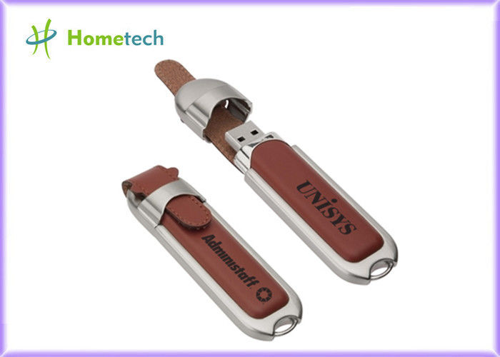 Personalized Leather USB Flash Drive with Customized Silk-screen Logo