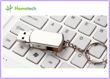 Rotated Metal USB Flash Drives / personalized jump drives Swivel Style