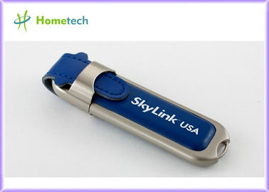 Promotional Leather USB Flash Disk , USB Flash Drive Leather 16GB