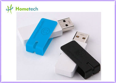 Light Blue Plastic Twist USB Sticks , Rectangle 64GB Mac Flash Drive