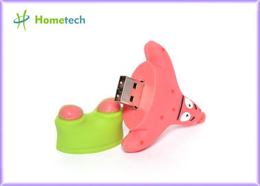 Pink Rubber Cartoon USB Flash Drive / Win 7 Pen Drive Card For Office