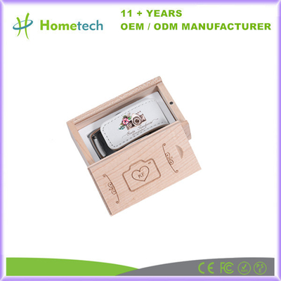 Buy Custom Photography Wedding Gift Leather USB Flash Disk 8GB 16GB 32GB 128GB Pendrive online manufacture