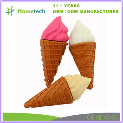 Buy Customized PVC Ice Cream USB Flash Drive 1GB 2GB 4GB USB 2.0 Cartoon Memory Stick online manufacture