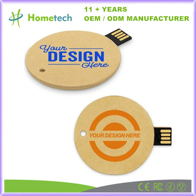 Buy 6g Round Card USB Made from Recyclable Paper with Windows/Mac OS/Linux Compatibility online manufacture