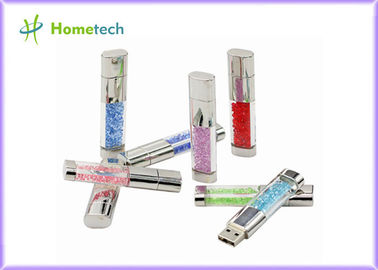 Buy Fashion USB 2.0 Flash Pen Drive , Crystal Heart USB Flash Drive Diamond Memory Stick online manufacture