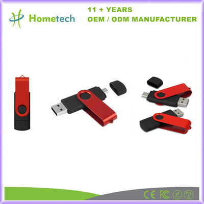 Buy Swivel USB C Flash Drive 8GB - 256GB 2 In 1 OTG USB 3.0 Drive Memory Stick Type C For Mobile Phone online manufacture