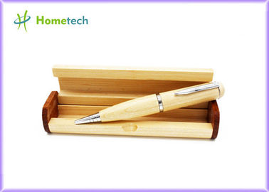 Buy Maple Wood Pen USB Flash Drive Recorder , Laser Pointer Ball Pen Bulk USB Memory Drive online manufacture