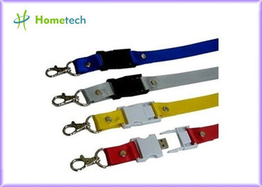 Buy Promotional yellow item usb disk custom logo 8gb 16gb neck strap lanyard usb flash drive online manufacture