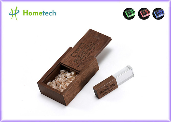 Buy Data Storage 3.0 Wooden Crystal Usb Flash Drive 4GB 8GB 16GB 32GB 64GB 128GB online manufacture