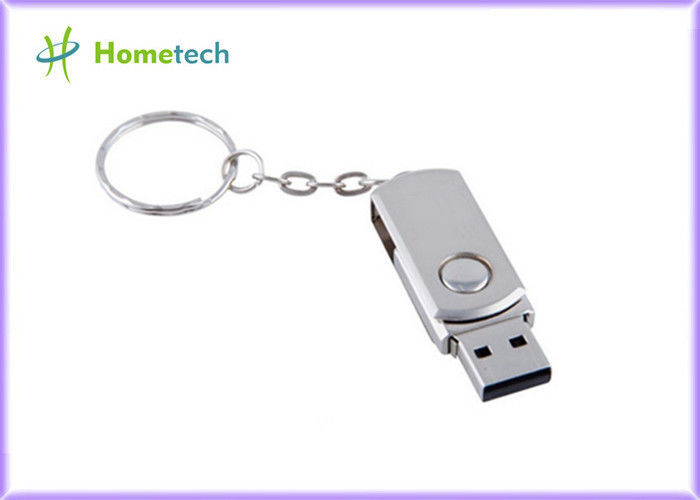 Rotated Metal USB Flash Drives / personalized jump drives Swivel Style
