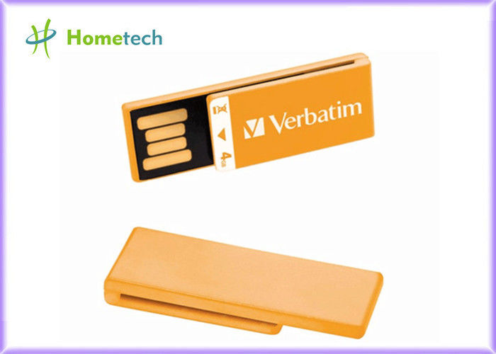 Orange Super Mini USB Memory Plastic Silk - Screen / Full Logo Print For School Gift
