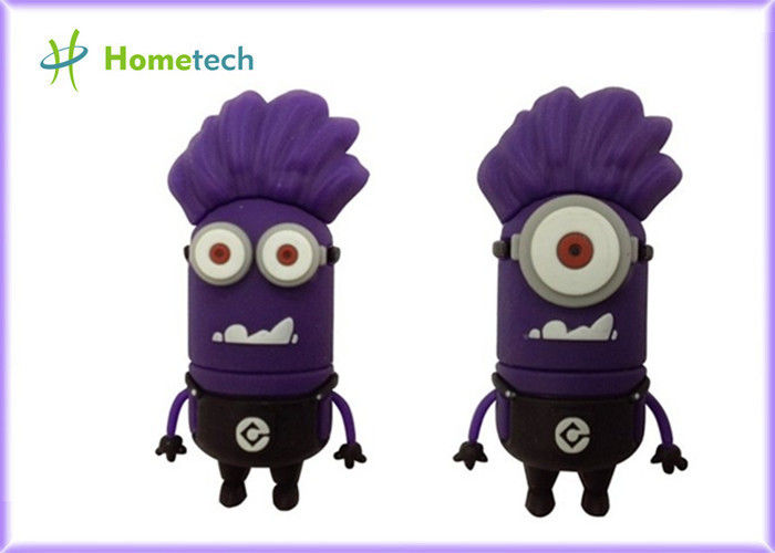 4GB / 8GB Soft rubber Cute Cartoon USB Flash Drive Purple for Children
