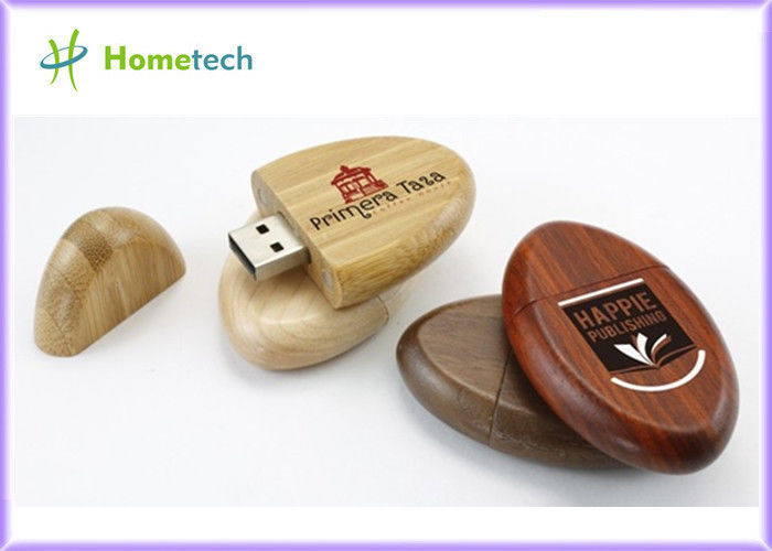 Promotioal 64GB Wooden Usb Drive Flash / Small Bamboo USB 1.1 / 2.0 Usb memory Eco friendly