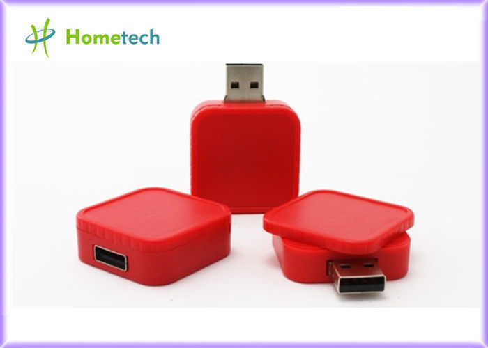 Square Swivel Promotional USB Flash Drive Stylish OEM Plastic mini USB flash drive key